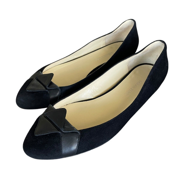 SARAH FLINT Gustavia Women's Size 39/US 8.5 Black Suede Leather Flats Italy - Picture 9 of 9